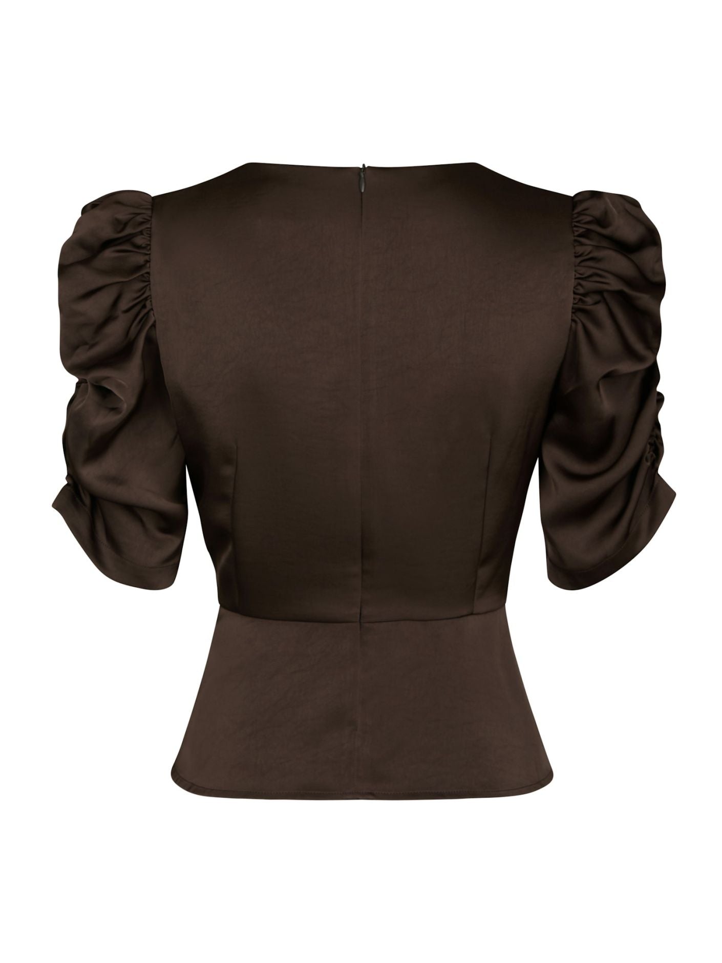 BENUA HEAVY SATEEN BLUSE BRUN NN