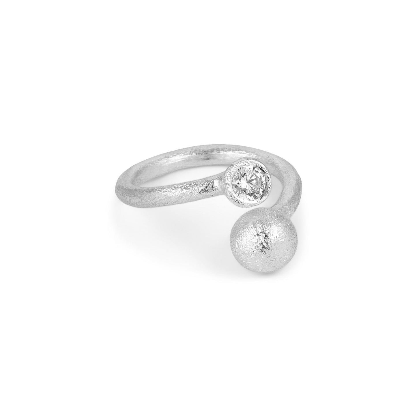 RING MED ZIRKON PURE BY NAT