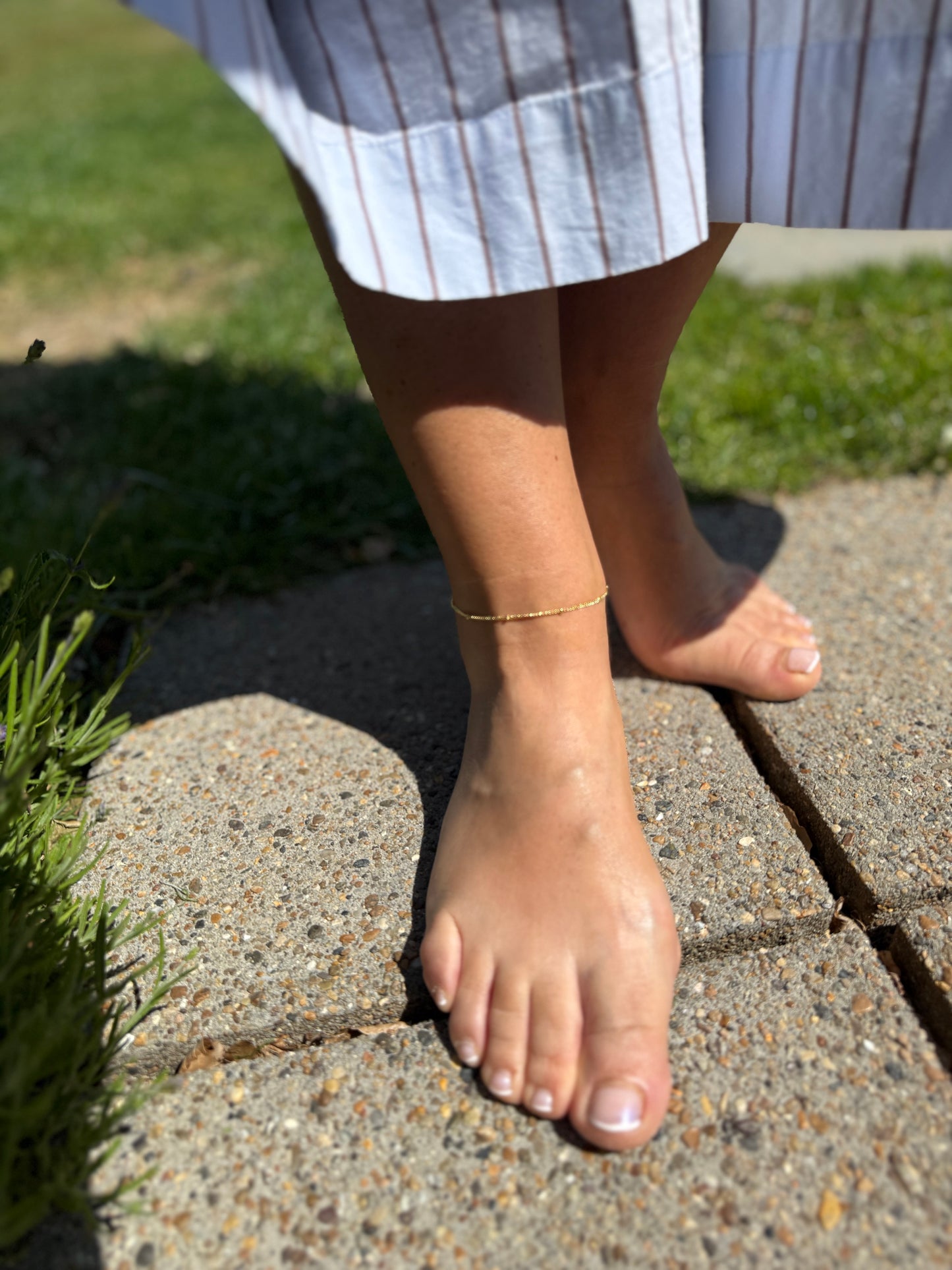 ANKELKÆDE MED KUGLER PURE BY NAT