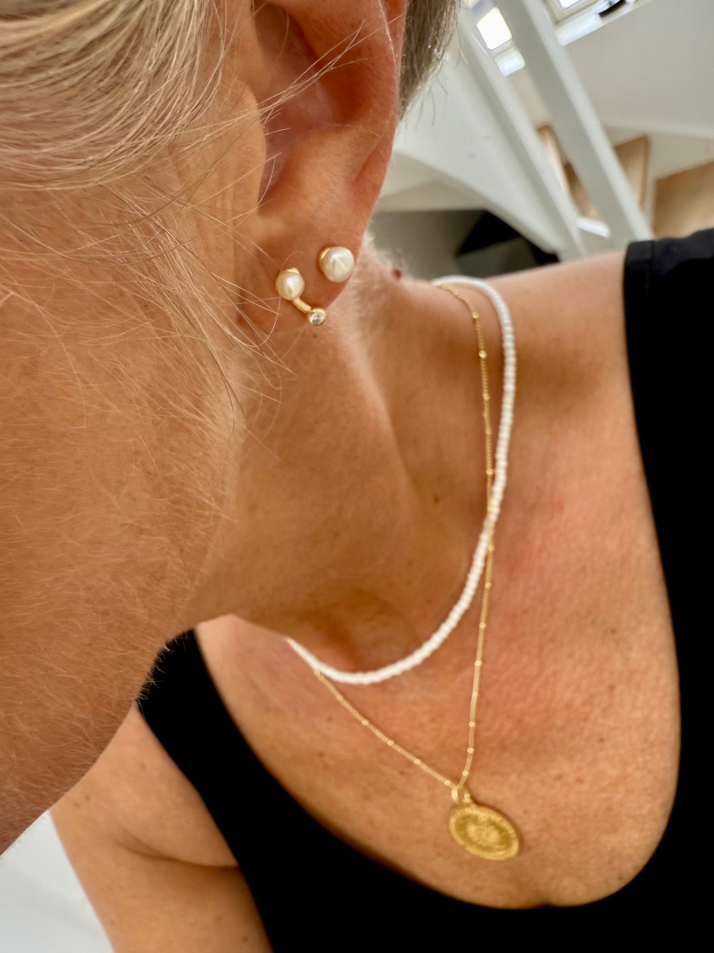 ØRERING MED PERLE PURE BY NAT