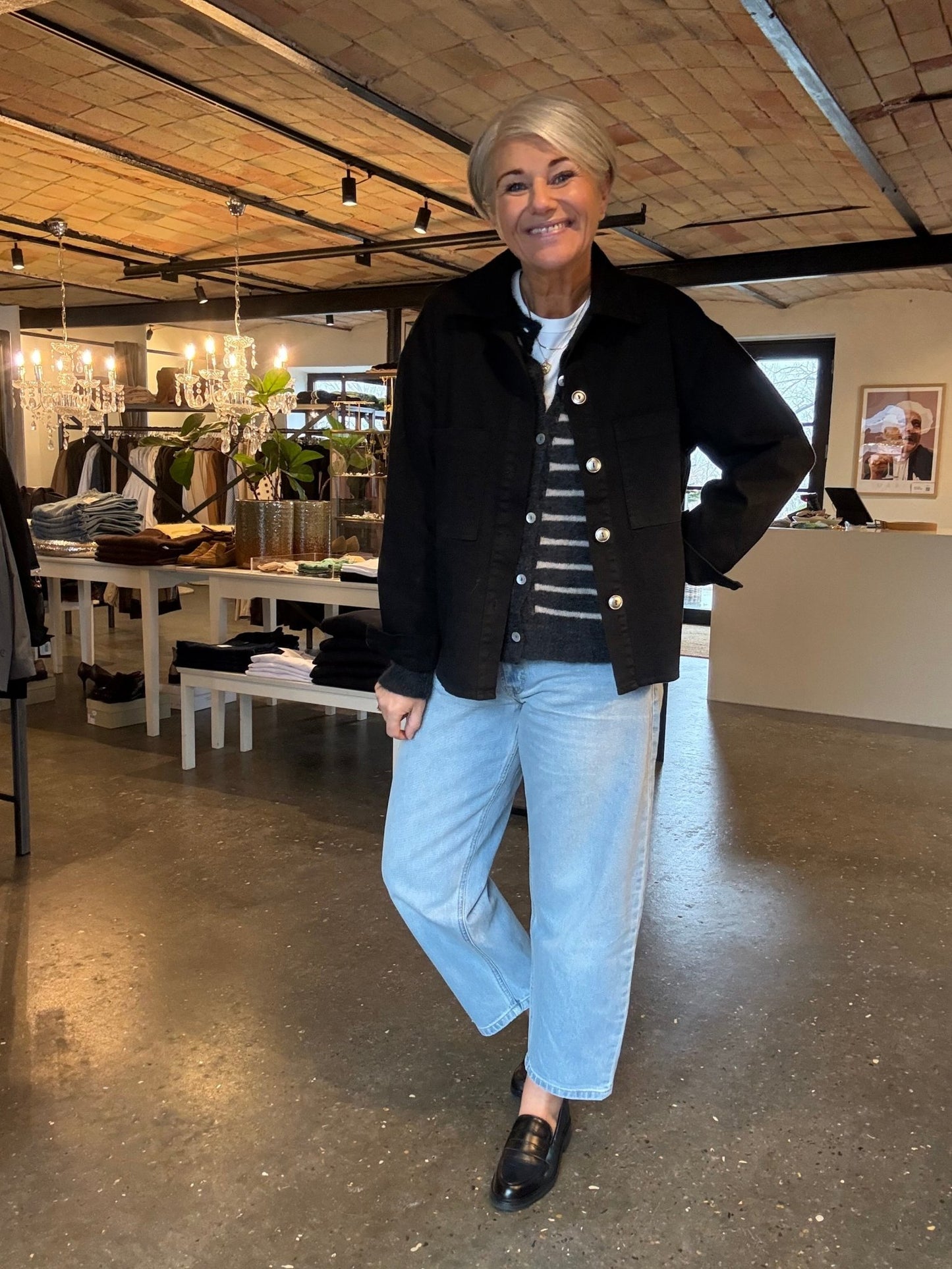 DELL STRIPED KNIT CARDIGAN BC (SALE) - LifeStyle Hedensted