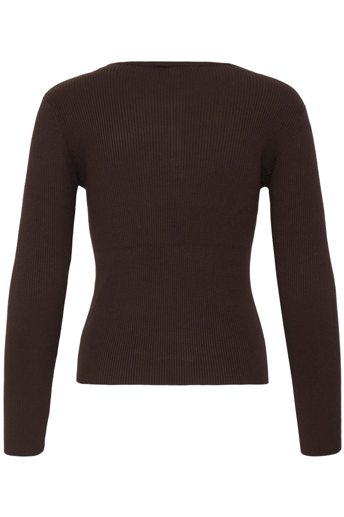 LULS RIB O-NECK LS BRUN ICHI (150) - LifeStyle Hedensted