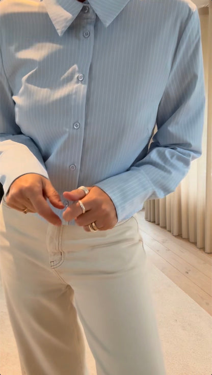 BAMBOO SKJORTE STRIBET BTF