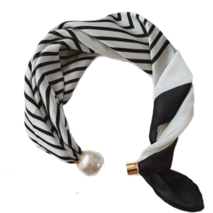 CHLOE SCARF W. MAGNETIC PEARL T&S