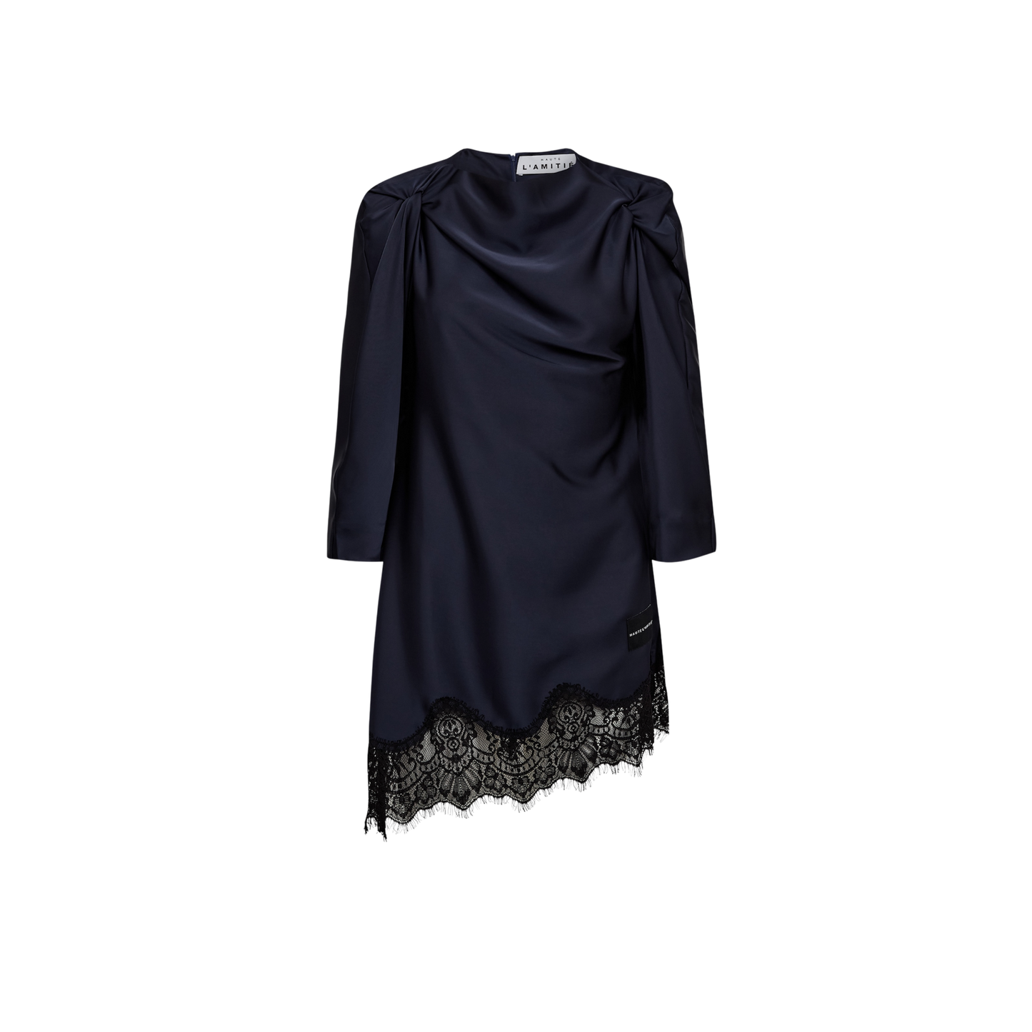 NAOMI TWIST SHOULDER KJOLE NAVY HL