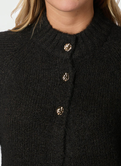 BENUTA FLUFFY KNIT CARDIGAN SORT NN