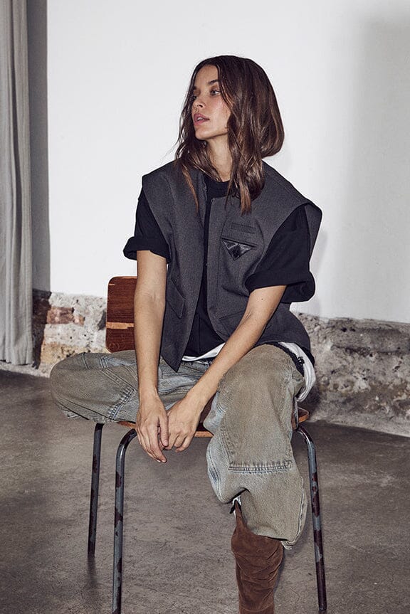 AMY BOX CROP VEST HL