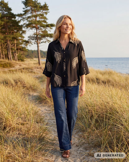 LYDIA BLUSE SORT PREPAIR (9)