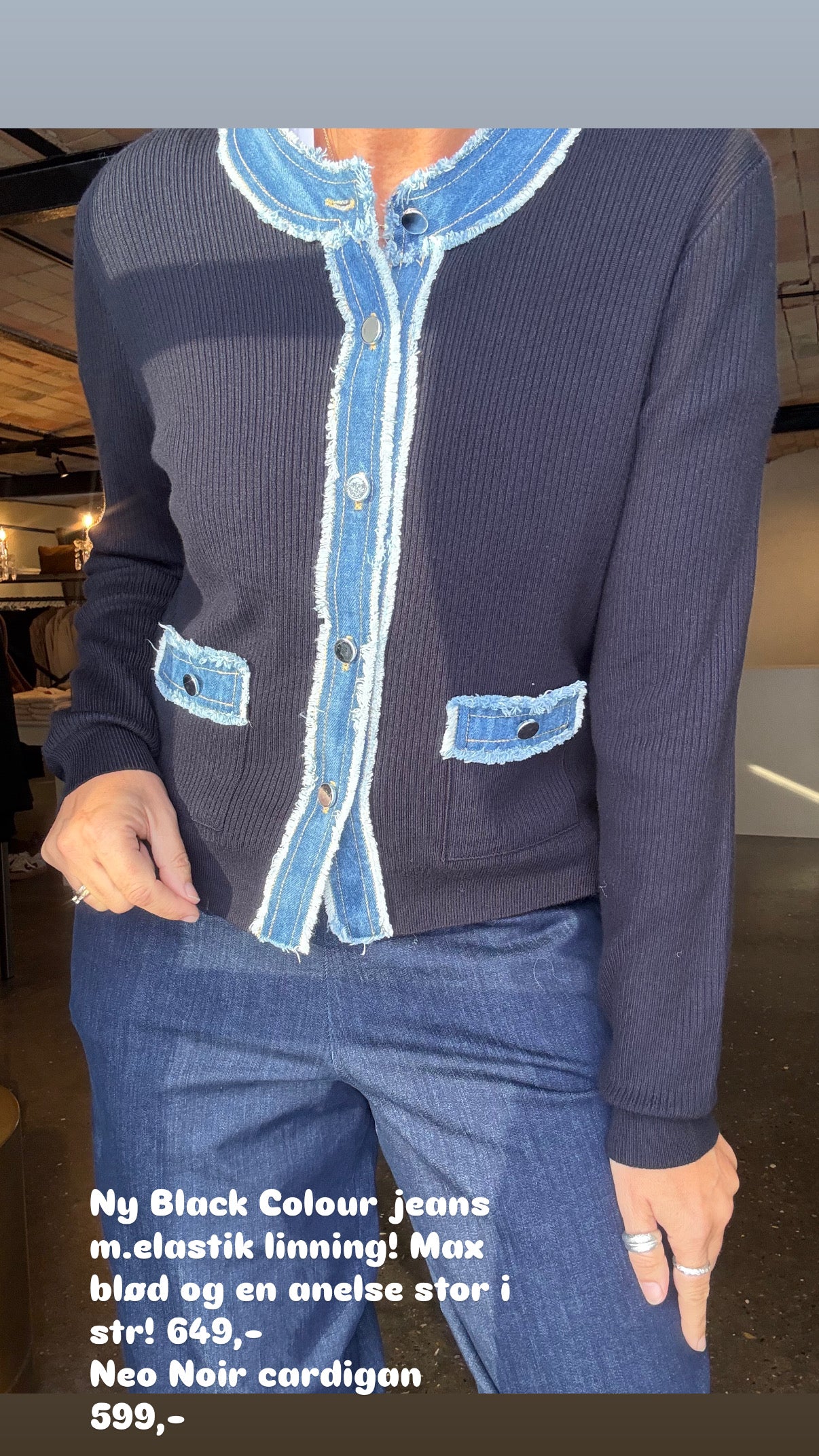 ZELMA KNIT DENIM CARDIGAN NN