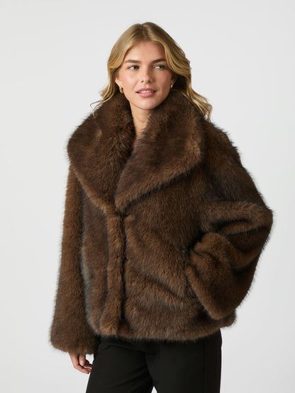 STEPHANIE FAUX FUR JAKKE NN