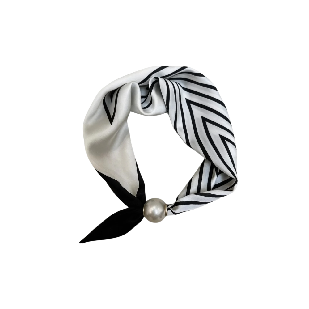 CHLOE SCARF W. MAGNETIC PEARL T&S