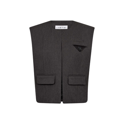 AMY BOX CROP VEST HL