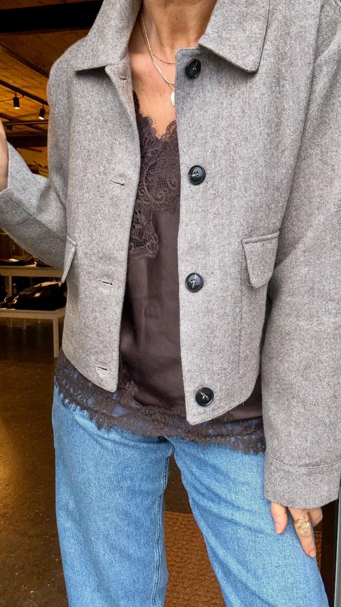 ROMANA HERRINGBONE JAKKE NN