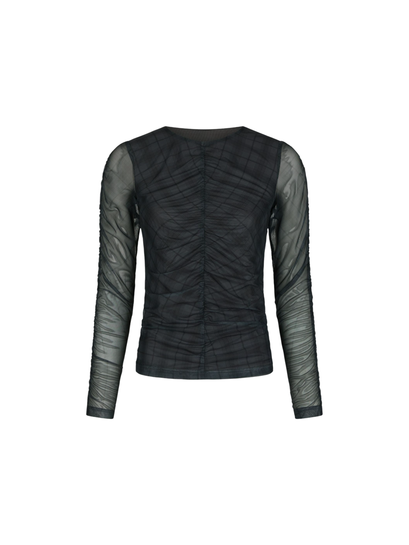 BEA CHECK MESH BLUSE NN