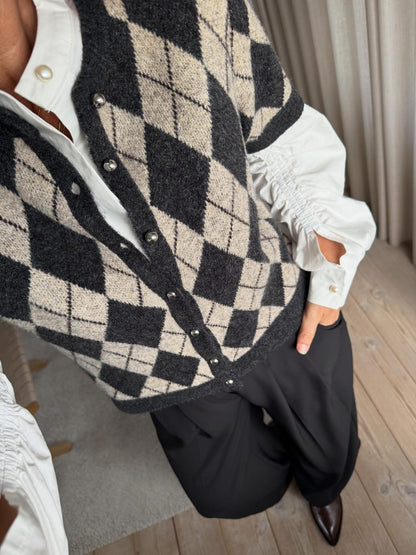 ALLESTAR CHECK KNIT CARDIGAN NN