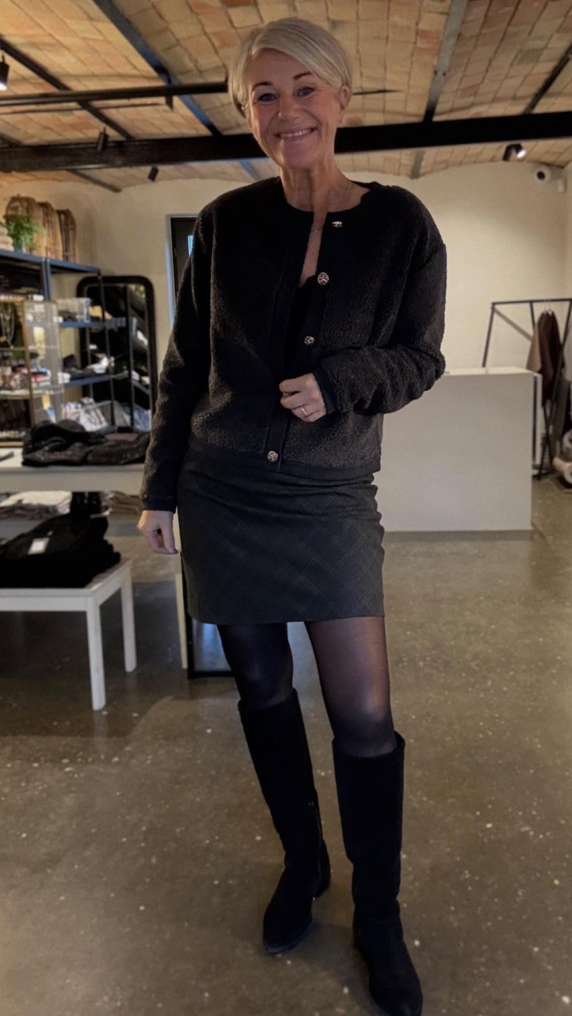 LIMO FLUFFY KNIT CARDIGAN NN