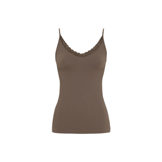 MOLLY RIB STROP TOP T&S