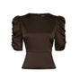 BENUA HEAVY SATEEN BLUSE BRUN NN