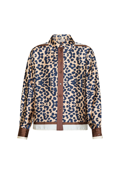 LOVE1393 SKJORTE BRUN L&D