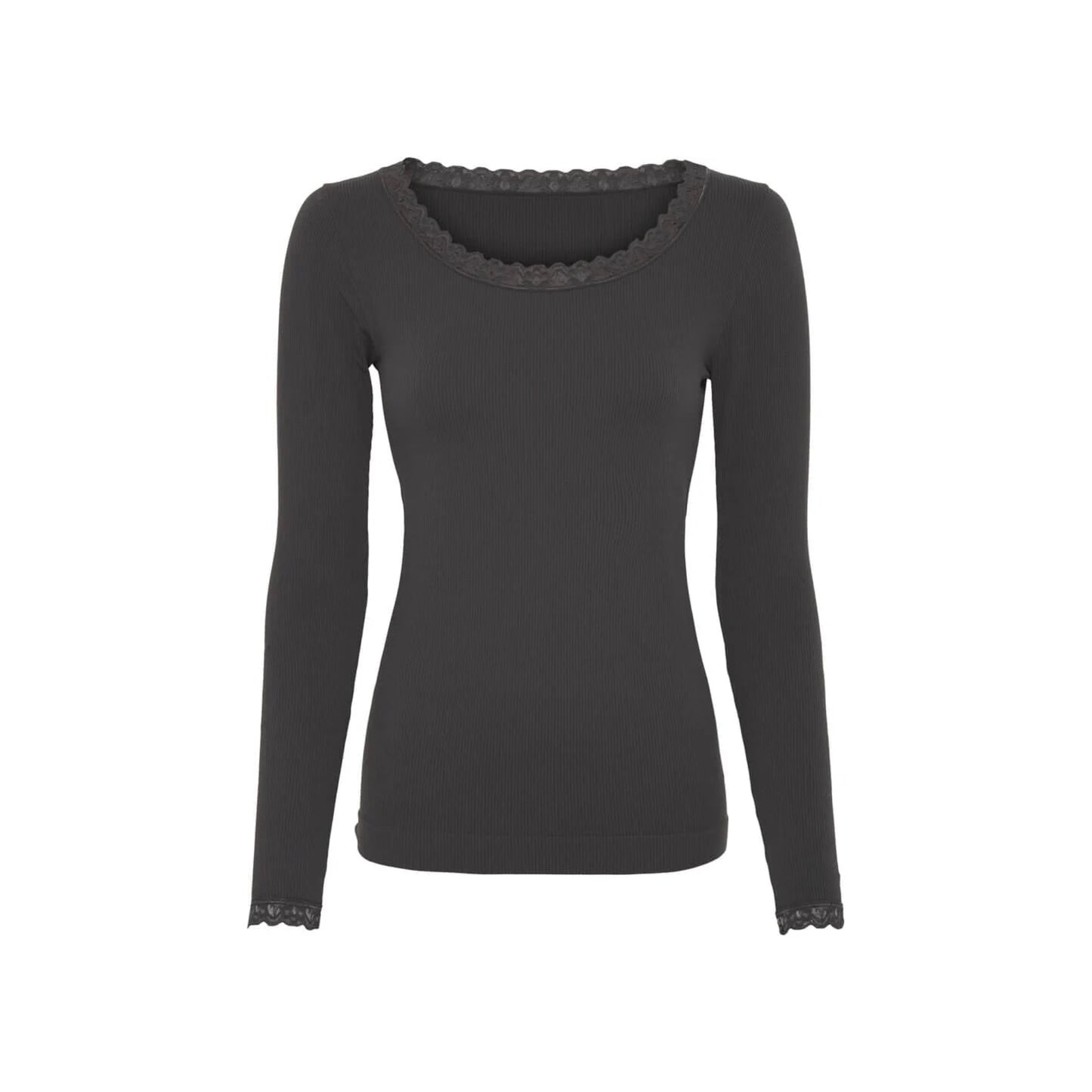 FRIDA L/Æ RIB T-SHIRT T&S