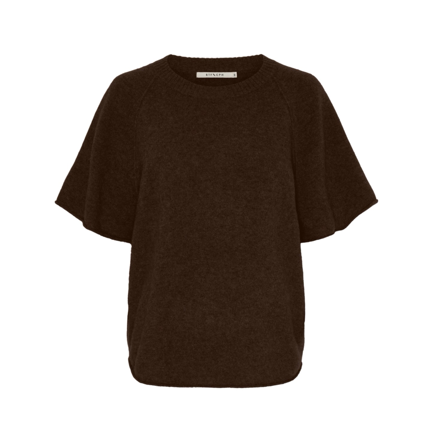 CELINA YAK K/Æ PULLOVER STRIK BRUN BTF