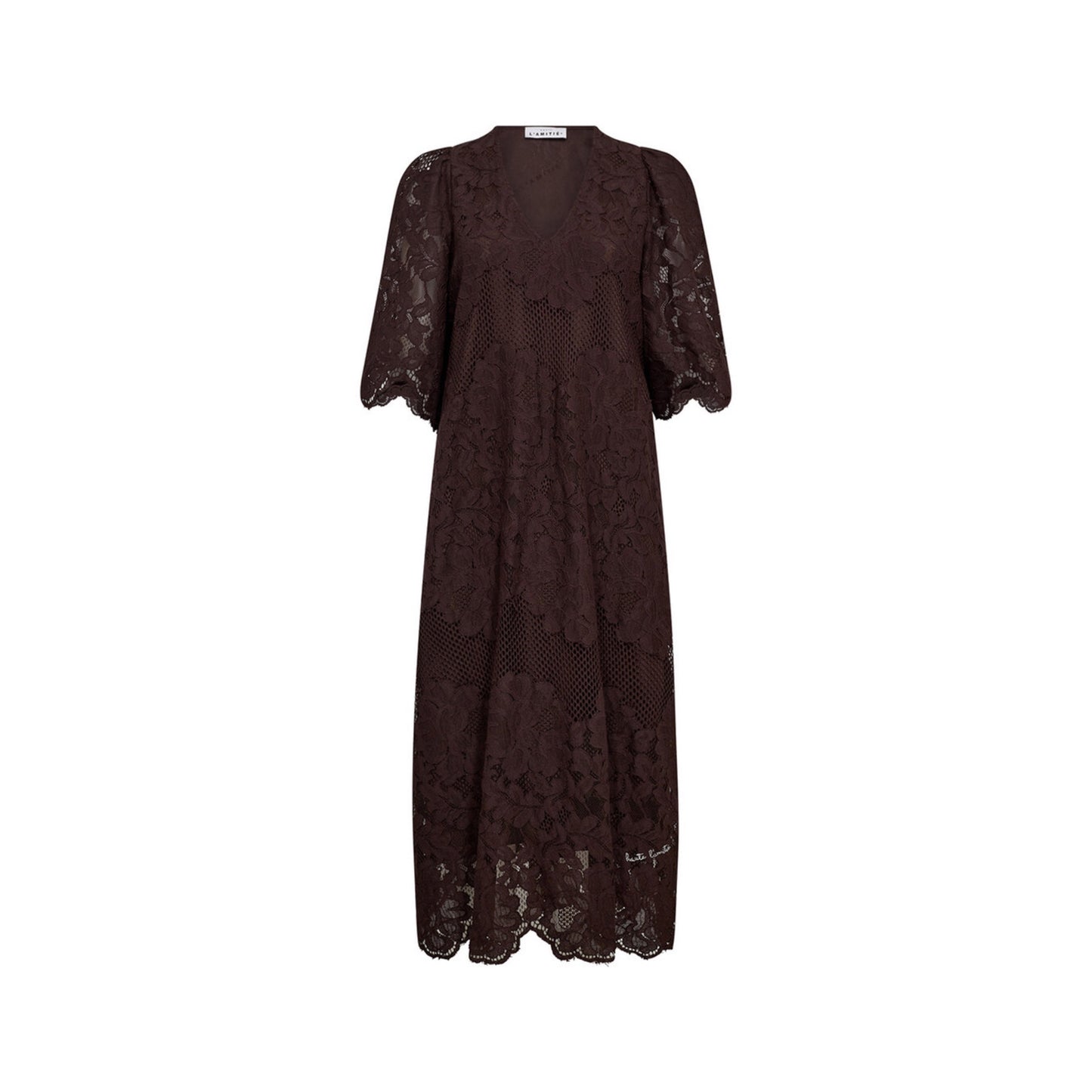 CURVEY LACE HEM KJOLE HL