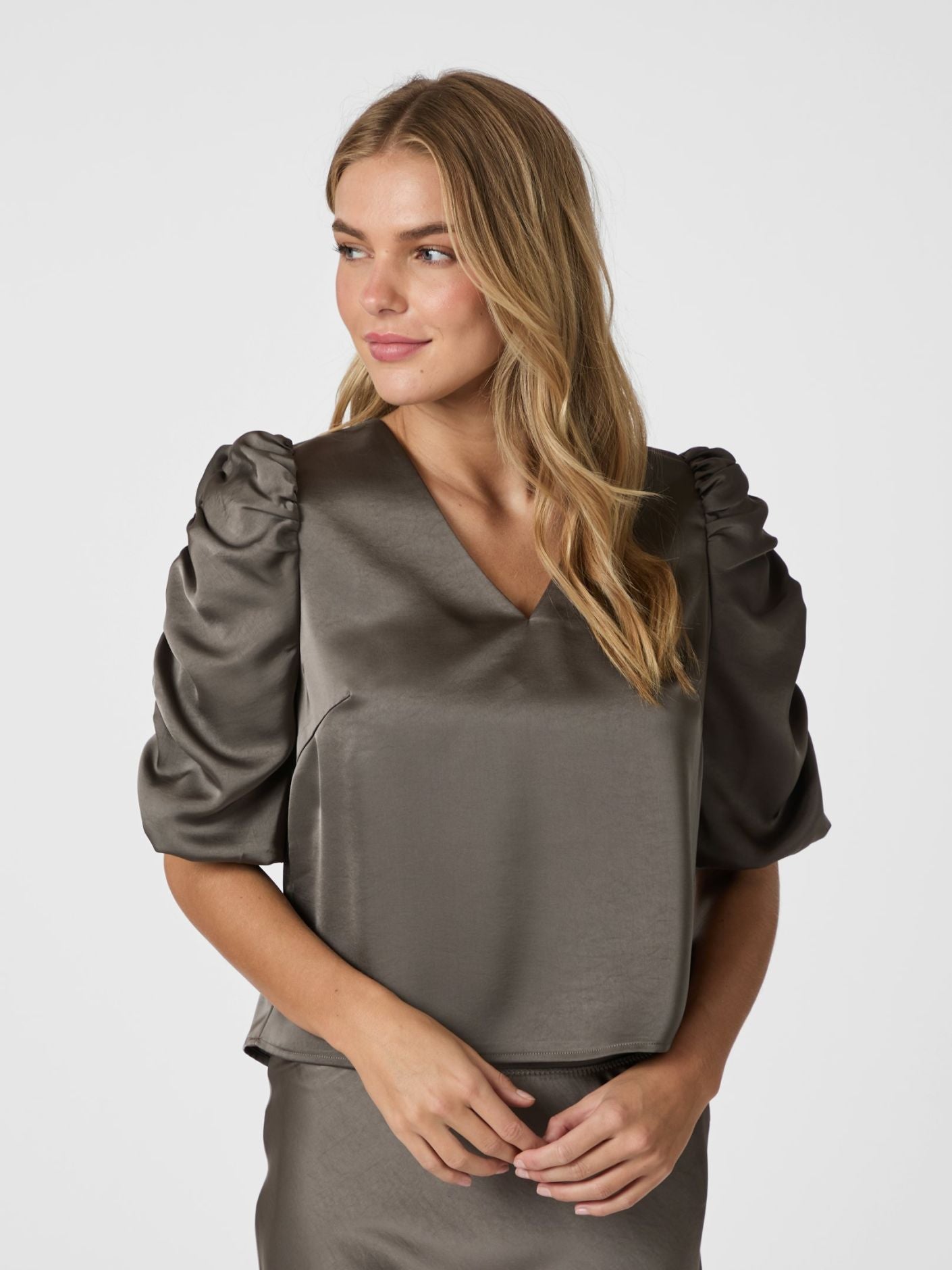 ELBA HEAVY SATIN BLUSE NN