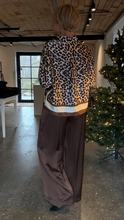 LOVE1393 SKJORTE BRUN L&D