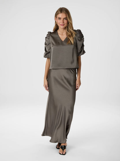 ELBA HEAVY SATIN BLUSE NN