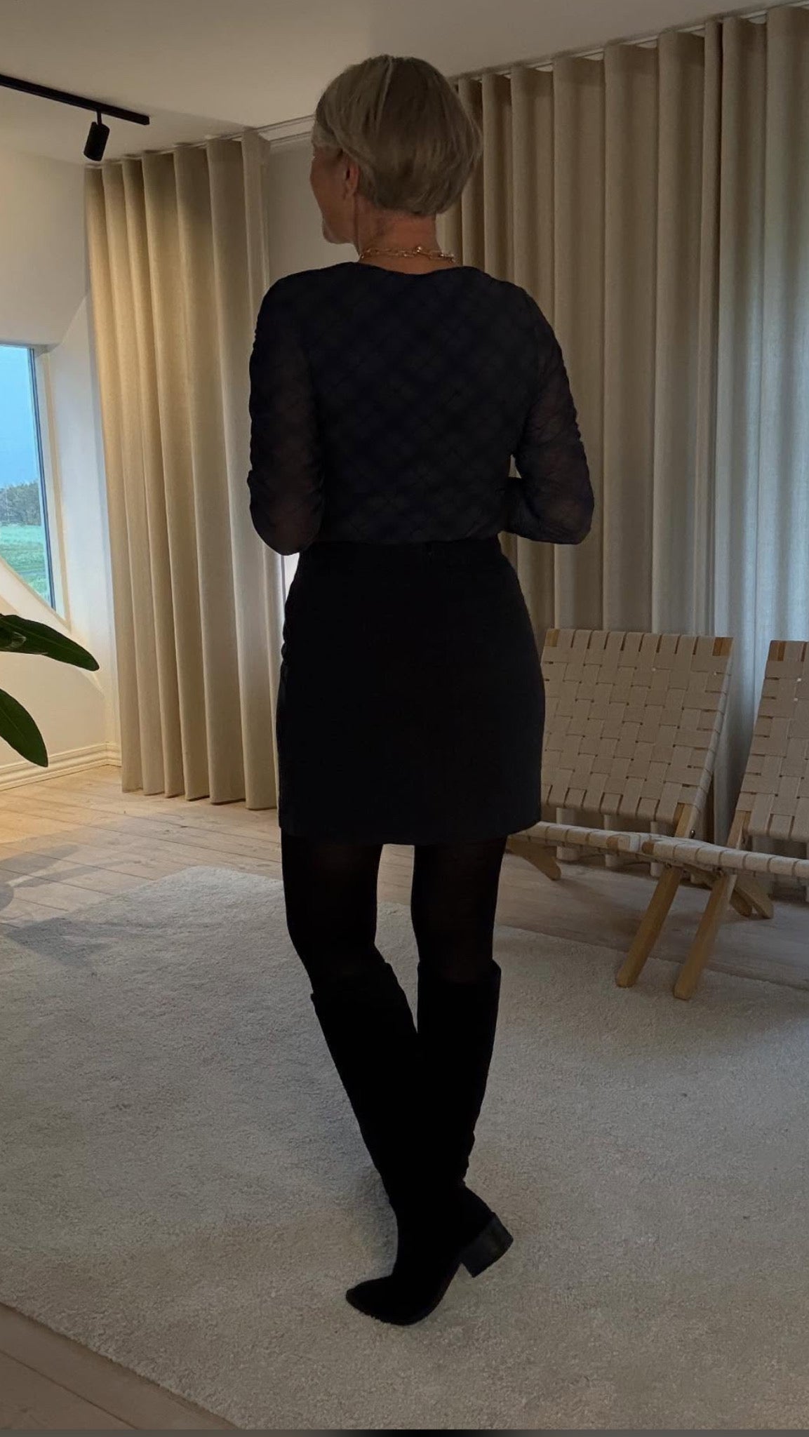 BEA CHECK MESH BLUSE NN