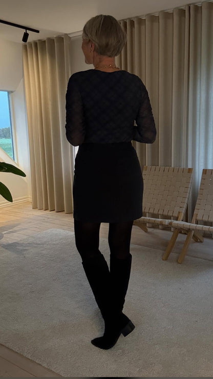 BEA CHECK MESH BLUSE NN