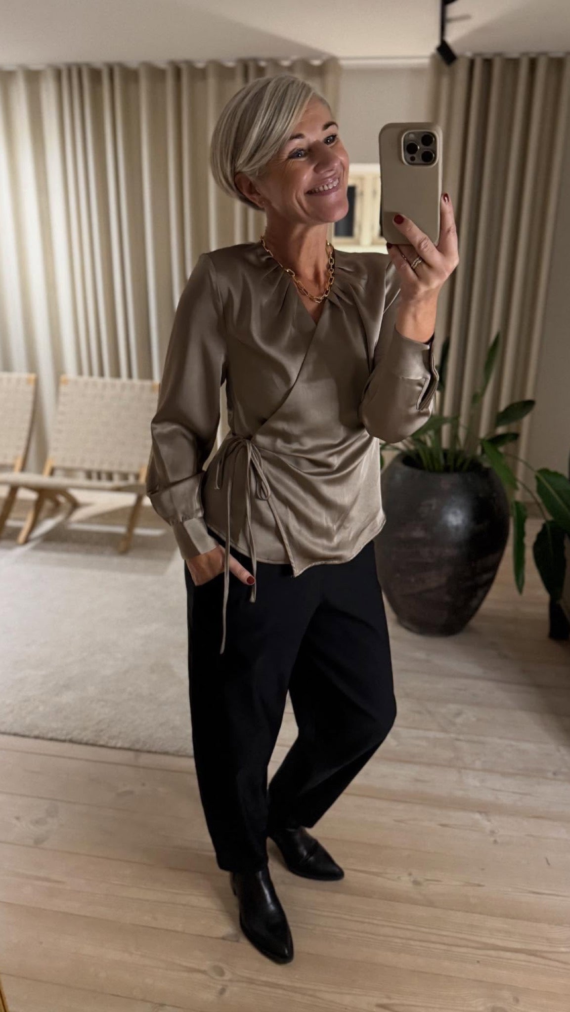 CAPRINA HEAVY SATEEN BLUSE NN