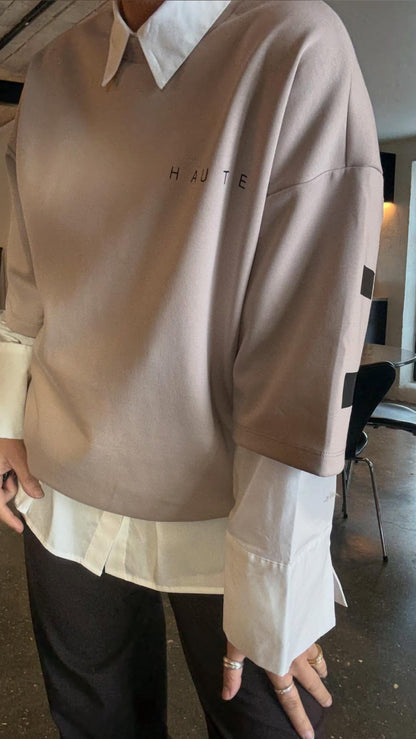MAXI SPLIT SS LOGO SWEAT HL