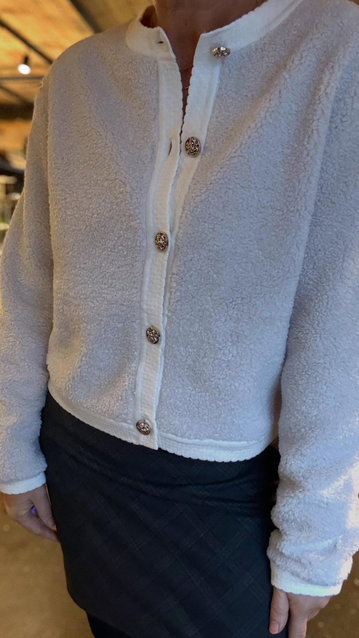 LIMO FLUFFY KNIT CARDIGAN NN