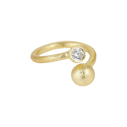 RING MED ZIRKON PURE BY NAT