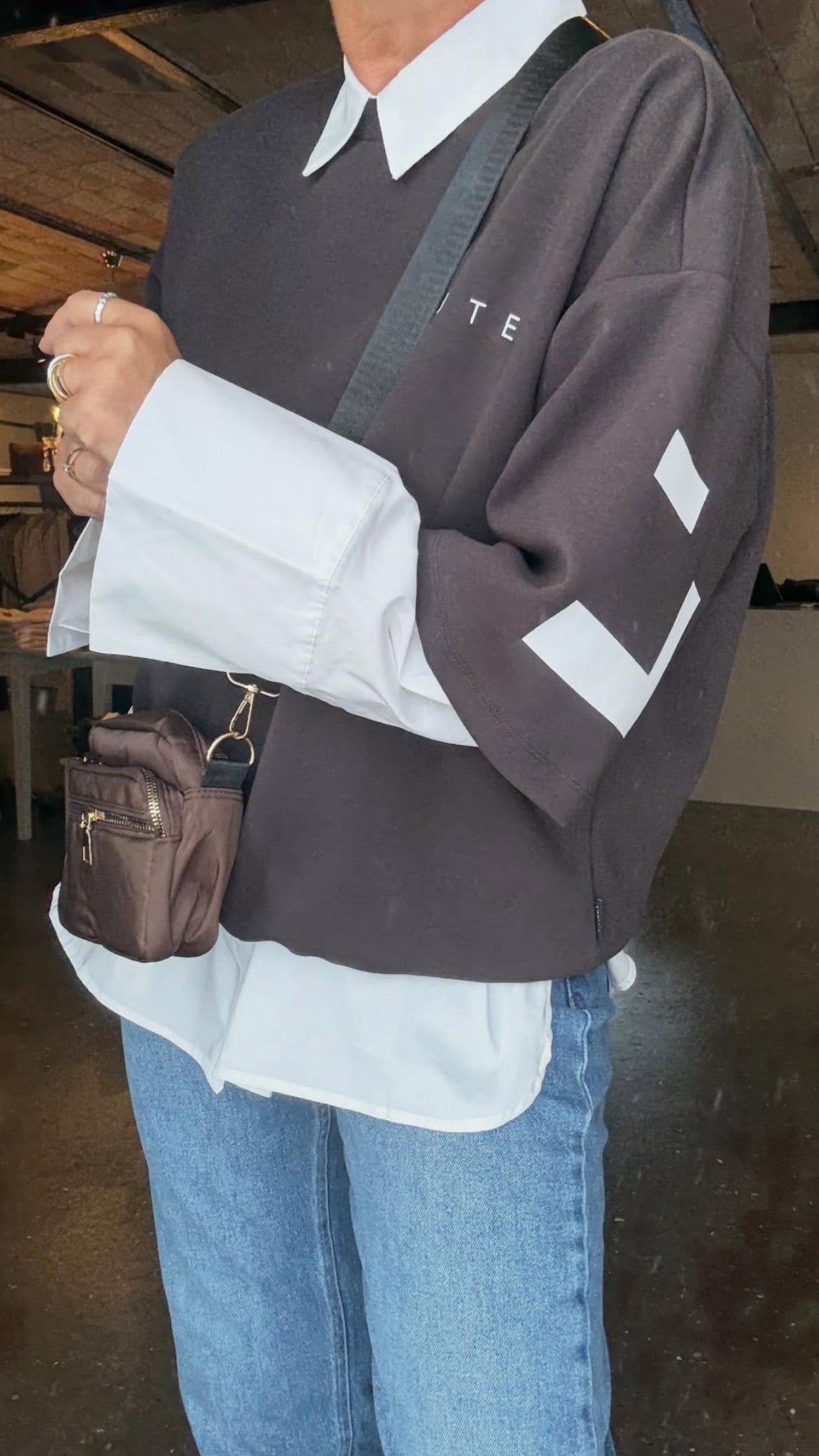 MAXI SPLIT SS LOGO SWEAT HL