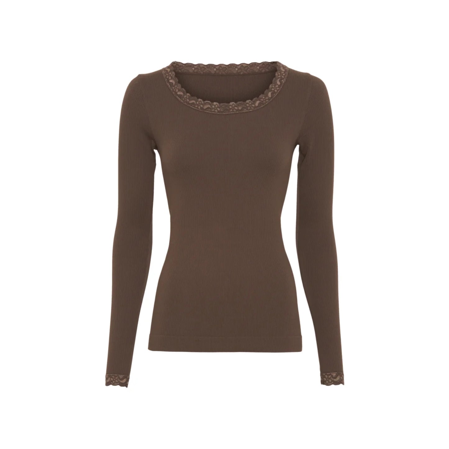 FRIDA L/Æ RIB T-SHIRT T&S