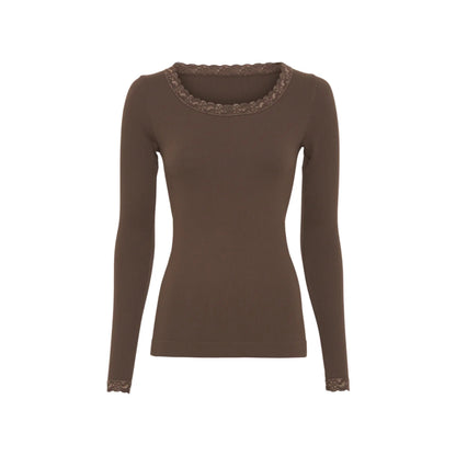 FRIDA L/Æ RIB T-SHIRT T&S