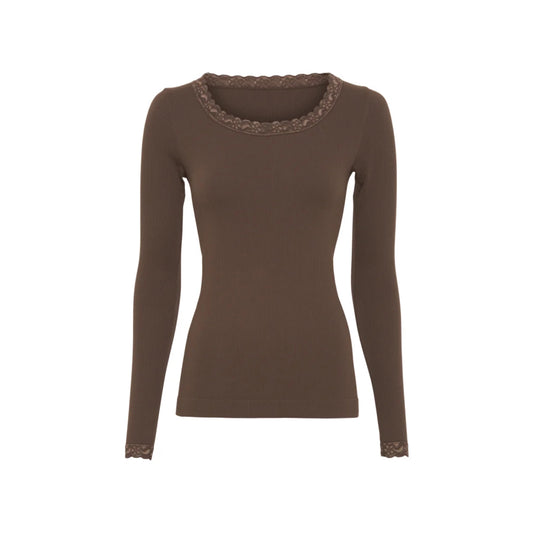 FRIDA L/Æ RIB T-SHIRT T&S