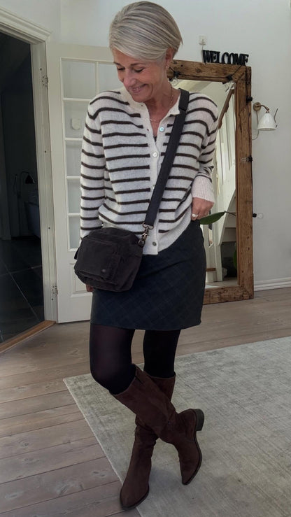 DELL STRIPED KNIT CARDIGAN BC