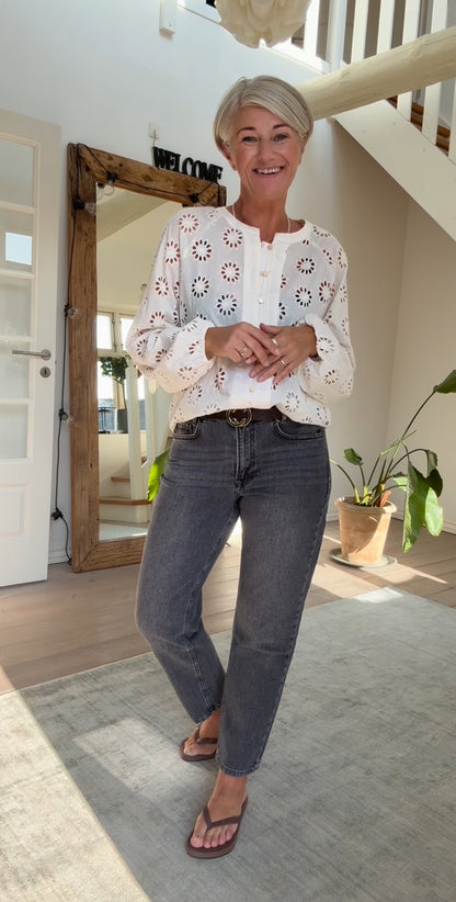 THE MOMMY 139 HIGH TAPERED JEANS MEW