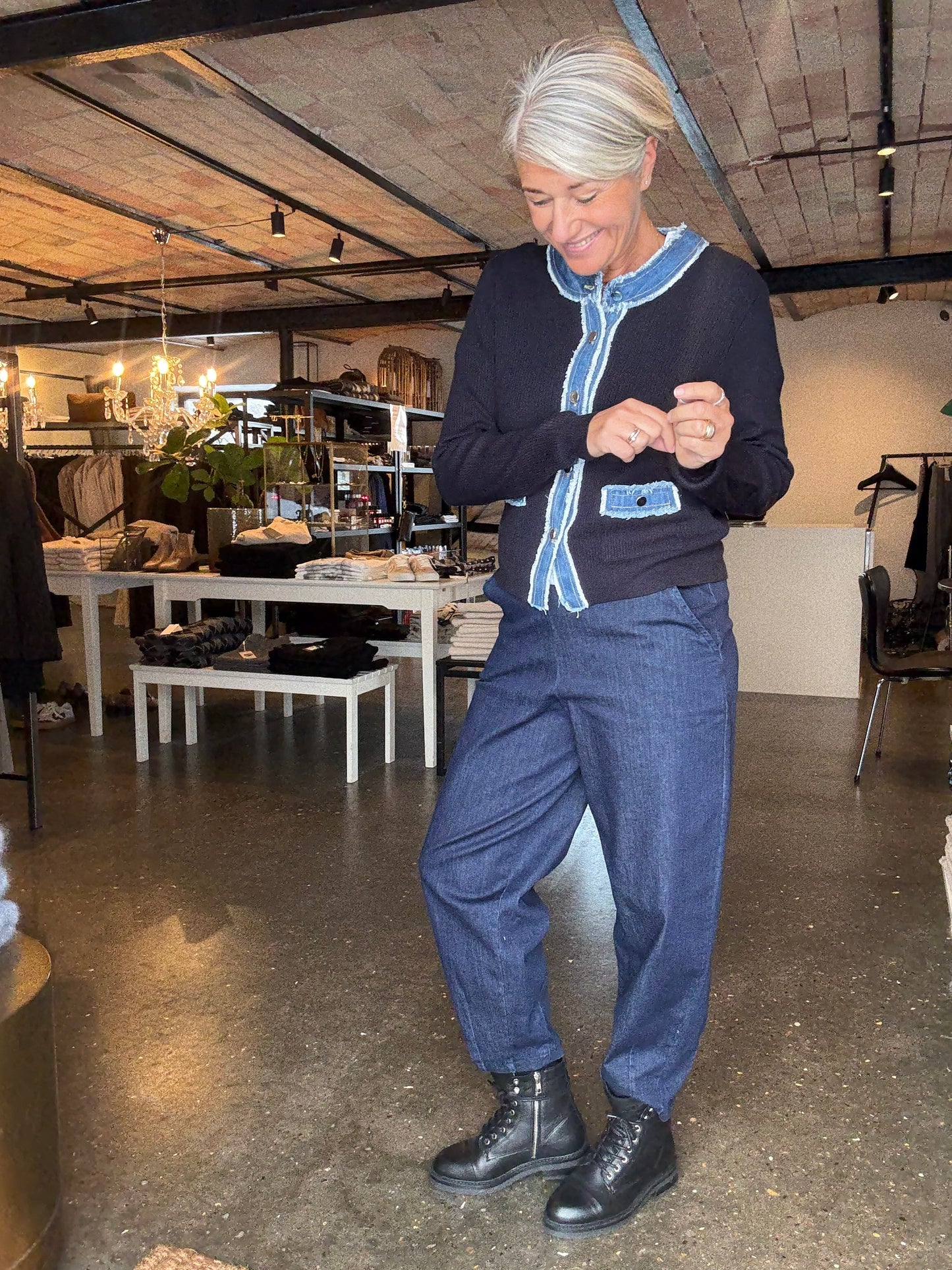 ZELMA KNIT DENIM CARDIGAN NN