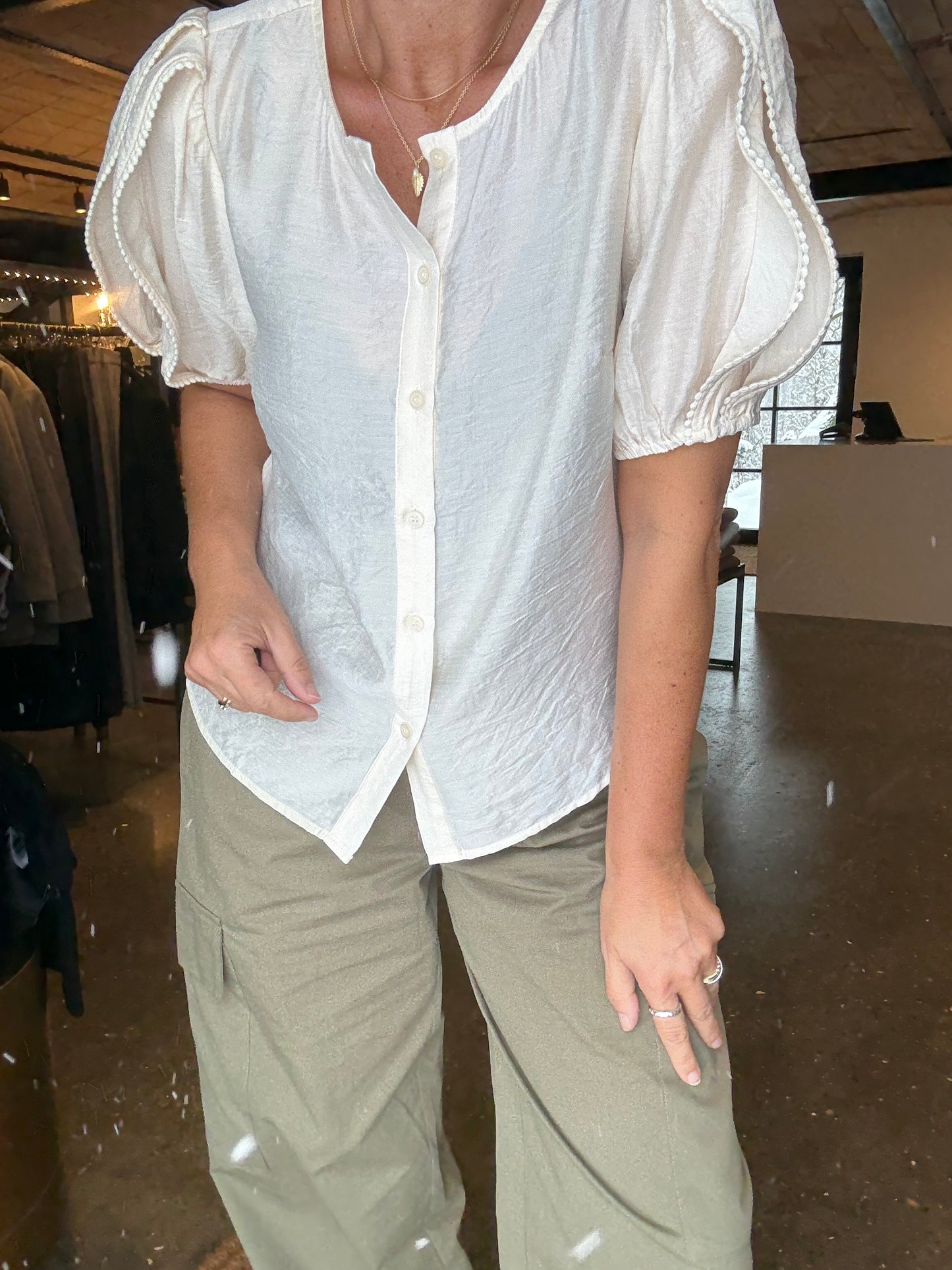 LOVE1377 SKJORTEBLUSE L&D