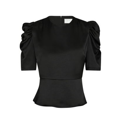 BENUA HEAVY SATEEN BLUSE SORT NN