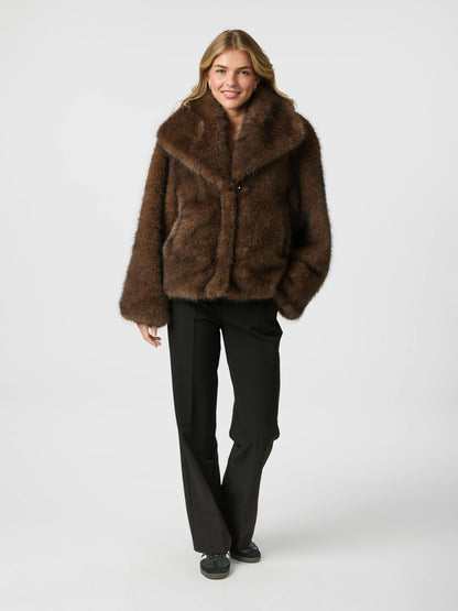 STEPHANIE FAUX FUR JAKKE NN