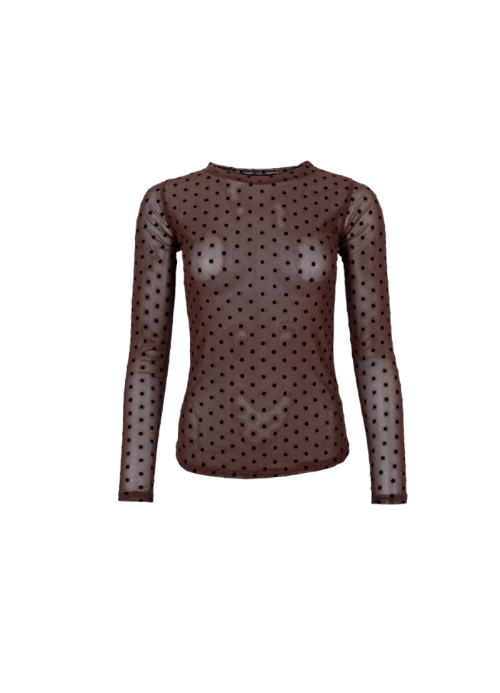JENNIE DOTTED MESH BLUSE BC