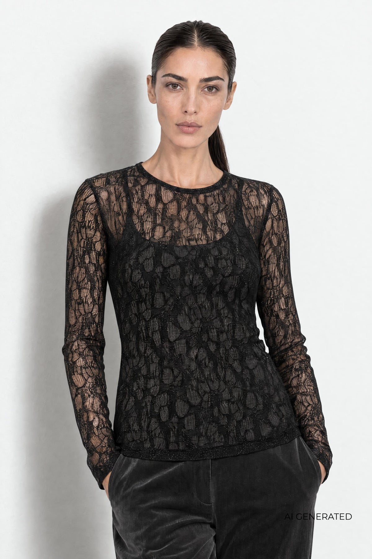 URINA 1 MESH BLUSE LR(148)