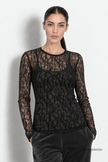 URINA 1 MESH BLUSE LR(148)