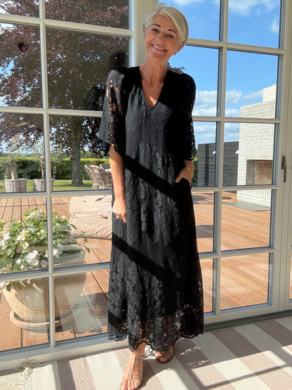 CURVEY LACE HEM KJOLE HL