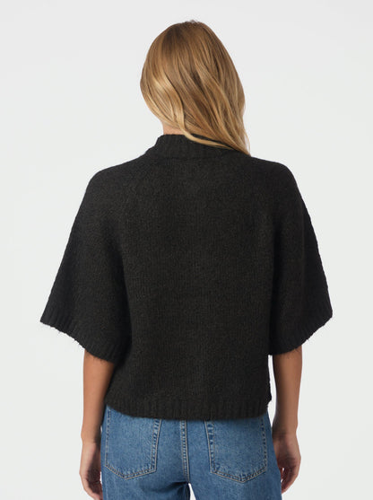 BENUTA FLUFFY KNIT CARDIGAN SORT NN